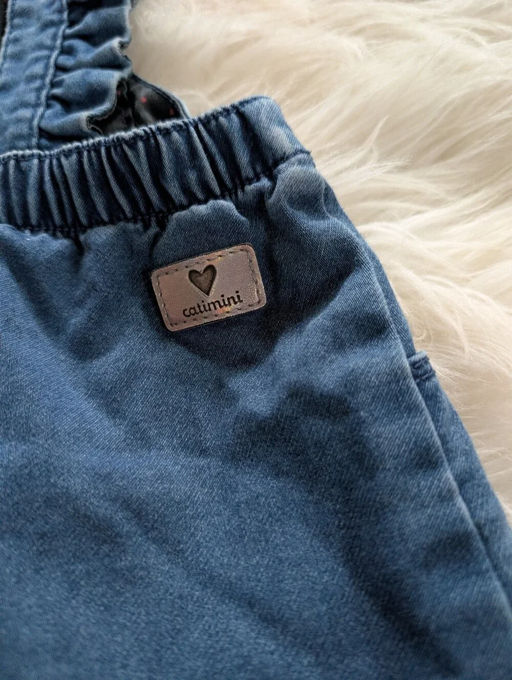 Catimini Denim Blue Overalls Pants Size 3T Girls